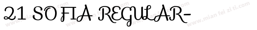 21 SOFIA REGULAR字体转换